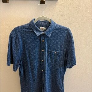 Faherty Navy Geometric Men's Shirt